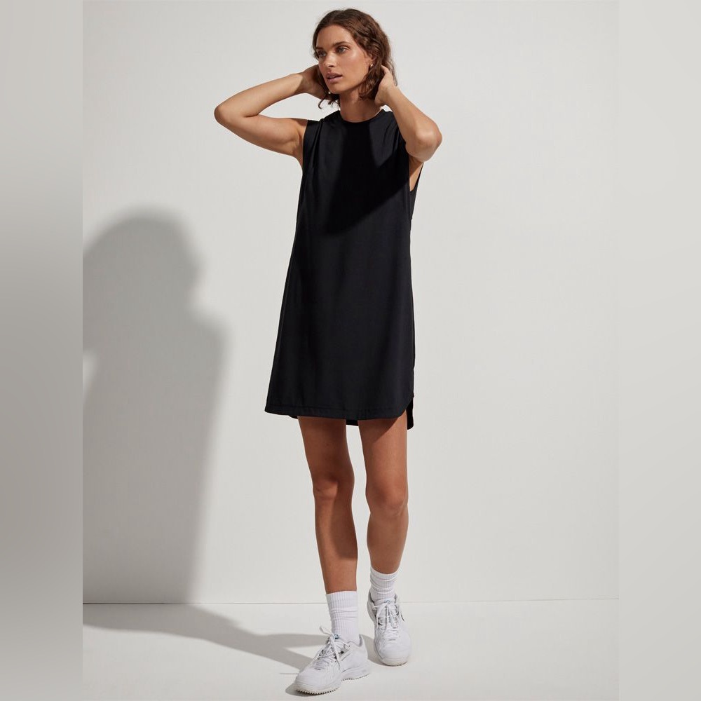 Varley Black Sleeveless Mini Dress